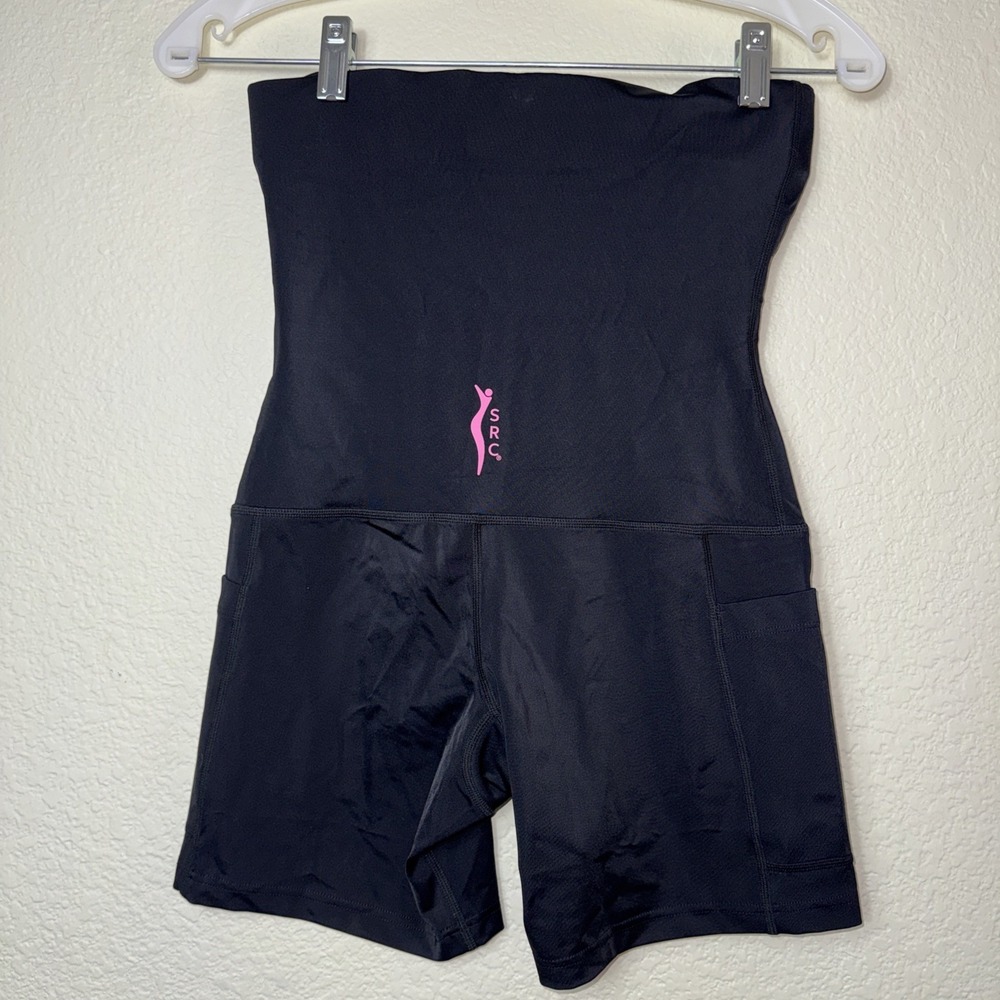 SRC Recovery Mini Shorts Black Medium Postpartum Post-Pregnancy Compression Luxe